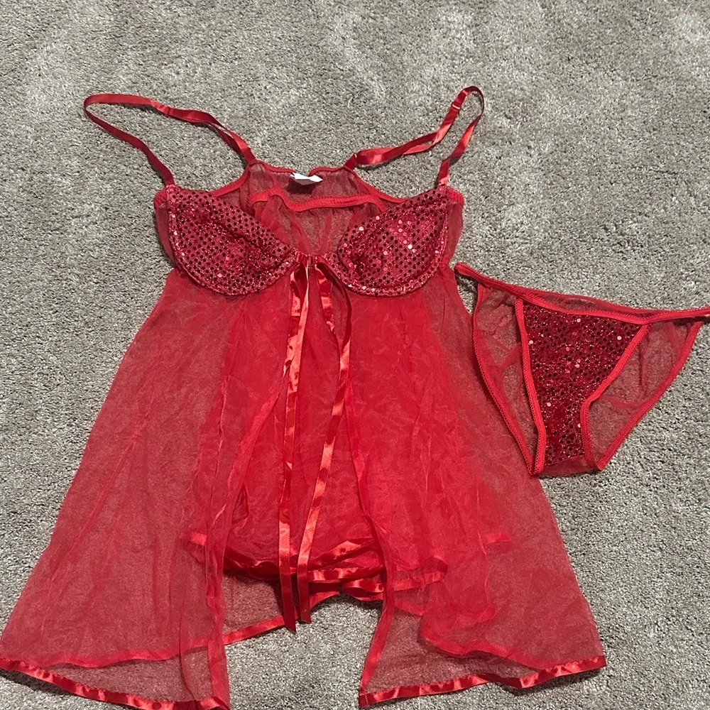 Fredericks of Hollywood Sequin Lingerie Set